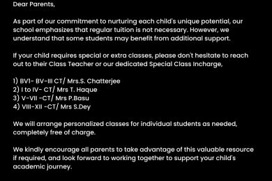 Free Personalized Support Classes at Aditya Birla Vani Bharati