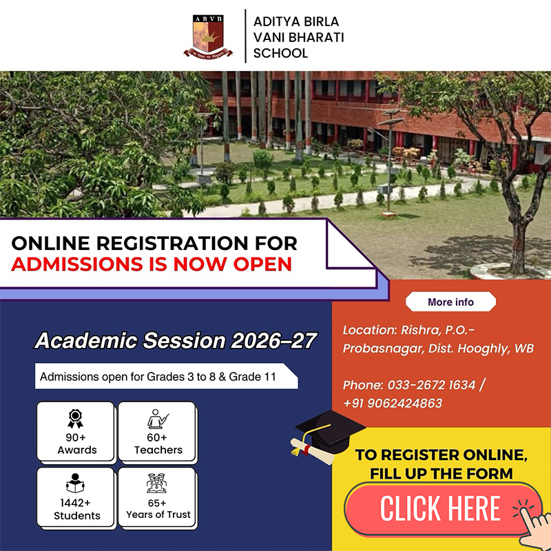 Admission Open 2026–27 | Best CBSE School in Hooghly (Rishra) – Aditya Birla Vani Bharati